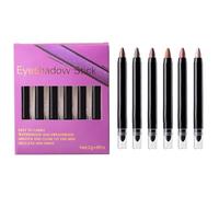 Shimmer Eyeshadow Stick, Set of 6 Brightener Eye Shadow Sticks, Smudge-Proof Eyeshadow, Easy to Apply Eye Lightener Pencil, Perfect for Women’s Makeup Looks