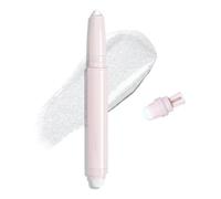 Shimmer Eyeshadow Stick,Shimmer White Cream Eye Shadow, Long-Lasting Waterproof Eyeliner Pencil, High Pigmented Highlighter Makeup Crayon with Blending Brush and Sharpener