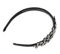 Shimmer Headband Black Rhinestone Wide Headband for Women | Fabric and Plastic Build, Comfortable Fit for Everyday Use and Parties, Versatile Styling for Activities