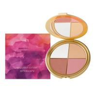 Shimmer Highlighting Eye & Cheek Palette,All In One Highlight Palette,Eyeshadow Pale-Tte,Blush Pal-Ette,Multi-Purpose Makeup Shading Powder Kit,Portable Compact,Metallic Finish 4-In-1 Face Pa-Lettes