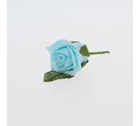 Shimmer-hj 1 Aqua Handmade Rose Buttonholes with Diamante - Perfect Artificial Flower Boutonniere & Corsage for Weddings, Proms, Bridal Parties, Bride, Groom, Bridesmaid, and Guests
