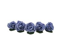 Shimmer-hj 5 Ice Lilac Handmade Rose Buttonholes with Pearl - Artificial Flower Boutonniere & Corsage for Weddings, Proms, Bride, Groom, Bridesmaid & Guests