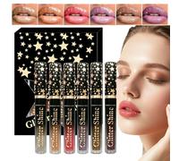 Shimmer Lip Gloss - 6-Color Hydrating Lip Gloss 2.5ml,Beauty Makeup Set High Shine Liquid Lipstick for Women Girls Work Date Travel Wedding Holiday Birthday Vacation Home