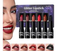 Shimmer Lipstick - Transfer-proof Lip Gloss - Smudge-proof Waterproof Shimmer Lipstick for Women Commuting Travel Halloween Dating Wedding Party