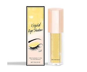 Shimmer Liquid Eyeshadow - Easy to Apply, Delicate Eye Makeup, Even Shimmer Distribution, Light-Catching, Boosts Overall Makeup Charm(Yellow,2pcs)