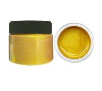 Shimmer Metallic Acrylic Paint Metallic Chalk Paste 3.5oz/100ml Gold, Ideal for Wood/T-Shirts/Glass/Stone, DIY Crafts Projects Glitter Pearlescent Golden Pigment Suitable for Beginners Artists
