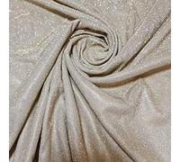 Shimmer Moonlight Glitter Nylon Multi Purpose Stardust Sparkly Shiny Bling Decorations Dress Craft Backdrop Decor Fabric Material 58" - 150cm Wide Sold As 1 Meter Pre - Cut Lengths (Champagne Gold)