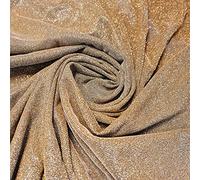 Shimmer Moonlight Glitter Nylon Multi Purpose Stardust Sparkly Shiny Bling Decorations Dress Craft Backdrop Decor Fabric Material 58" - 150cm Wide Sold As 1 Meter Pre - Cut Lengths (Old Gold)