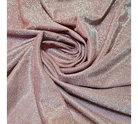 Shimmer Moonlight Glitter Nylon Multi Purpose Stardust Sparkly Shiny Bling Decorations Dress Craft Backdrop Decor Fabric Material 58" - 150cm Wide Sold As 1 Meter Pre - Cut Lengths (Dusty Pink)