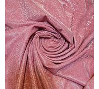 Shimmer Moonlight Glitter Nylon Multi Purpose Stardust Sparkly Shiny Bling Decorations Dress Craft Backdrop Decor Fabric Material 58" - 150cm Wide Sold As 1 Meter Pre - Cut Lengths (Candy Pink)
