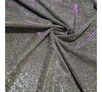 Shimmer Moonlight Glitter Nylon Multi Purpose Stardust Sparkly Shiny Bling Decorations Dress Craft Backdrop Decor Fabric Material 58" - 150cm Wide Sold As 1 Meter Pre - Cut Lengths (Gold Purple)
