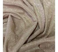 Shimmer Moonlight Shiny Stretch Glitter Nylon Backdrop Stardust Fabric (10 Colours) (by The Meter) (Rose Gold)