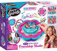Shimmer and Sparkle 17339 Shimmer N Sparkle 2 in 1 Spin Make Your own Beaded and Friendship Bracelets Studio, Multi-Color