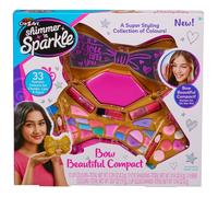 Shimmer N Sparkle Bow Beautiful Makeup Compact, Real Makeup Set for Children