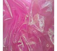 Shimmer Organza Two Tone Fabric Pearlescent Iridescent Draping Display Dress Costume Bridal Wedding Veil Material | 51" - 130cm Wide | Sold per Metre (Pink)