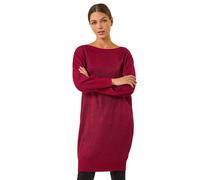 Shimmer Slash Neck Jumper Dress Roman Wine 18