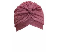 Shimmer Stretch Turban Cap Beanie Headband Hair Accessory Wrap Hat Hijab Plain Glitter Chemo (Pink)