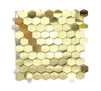 Shimmer Wall Backdrop 12/16/18pcs Hexagonal Sequin Backdrop Panels for Wedding Birthday Party Background Wall Decor Shimmer Curtain 30x30cm(Color 22,12pcs)