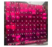 Shimmer Wall Backdrop 5000pc Shimmer Sequin For Air Activated Panel Wedding Backdrop Background Live Decoration Shimmering Turquoise Mirror Party Wall(Rose Red)