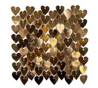 Shimmer Wall Backdrop 6/12/24Pc Glitter Sequins Background Wall Panels Heart-shaped Shiny Panel Wedding Birthday Party Backdrops(MINT GREEN,6 Pcs)