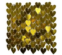 Shimmer Wall Backdrop 6/12/24Pc Glitter Sequins Background Wall Panels Heart-shaped Shiny Panel Wedding Birthday Party Backdrops(Deep Sapphire,12 Pcs)