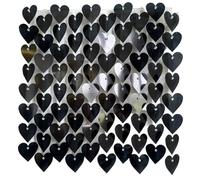 Shimmer wall backdrop 6/12/24Pc Glitter Sequins Background Wall Panels Heart-shaped Shiny Panel Wedding Birthday Party Backdrops(Olive,24 Pcs)