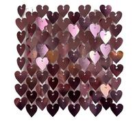 Shimmer Wall Backdrop 6/12/24Pc Glitter Sequins Background Wall Panels Heart-shaped Shiny Panel Wedding Birthday Party Backdrops(Dark Khaki,6 Pcs)