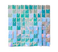 Shimmer Wall Backdrop 6/12/24Piece Colorful Glitter Sequins Background Wall Panels Gold Square Shiny Wedding Birthday Party Backdrops(Clear,24 Pcs)