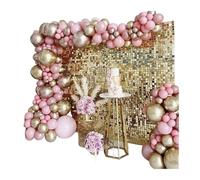 Shimmer wall backdrop 9/12/16/18pcs Matte Gold Black Sequin Shimmer Wall Panels for Birthday Party Wedding Marriage Decorations Backdrop(Color 13,9pcs)