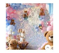 Shimmer wall backdrop 9/12/16/18pcs Matte Gold Black Sequin Shimmer Wall Panels for Birthday Party Wedding Marriage Decorations Backdrop(Color 21,12pcs)