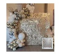 Shimmer wall backdrop 9/12/16/18pcs Matte Gold Black Sequin Shimmer Wall Panels for Birthday Party Wedding Marriage Decorations Backdrop(Color 19,16pcs)