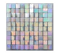 Shimmer wall backdrop 90x180cm Shimmer Wall Backdrop 18Pcs Iridescent Silver Sequin Shimer Panels for Birthday Party Wedding Marriage Decorations