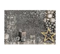 Shimmer Wall Backdrop Gold Silver Glitter Photography Backdrop Disco Fantasy Black Golden Shiny Sequin Photo Backgrounds Birthday Party Wedding Props(Color 1,120X80CM)
