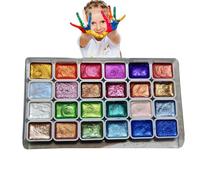 Shimmer Watercolor Paint Set,meta-llic watercolour paints, Art Painting Watercolor Kit,Sparkling Effect Watercolor Pan Set for Professional Artists,Beginning Watercolorists
