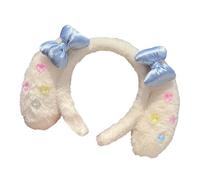 Shimmering Bowknot Hairband Breathable Plush Cartoon Hairhoop NonSlip Grip Headwear For Birthday Party Gathering Wear Anime Hair Accessory For Kids Girl