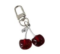 Shimmering Cherries Key Holder Unique Crystal Cherries Keychain Pendant Accessory For Car Keys And Fashion Bags