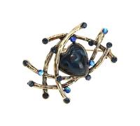 Shimmering Crystal Bird Nest Pin Additional Metal Jewelry Present for Spouses Party Guests Thin Alloy Brooch