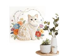 Shimmering Crystal Embroidery with Jewels, Creature Motif Sequin Set, Decorative Manual Hobby Box with Frame, Compact Beaded Masterpiece, Elegant Activity Design for Projects, Party Ornament for Home