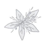 Shimmering Crystal Flower Barrette Wedding Hair Clip with Silver Petal Styling Accessory for Bride Photography Bridal Clip
