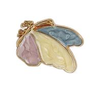 Shimmering Floral Statement Pin Featuring Resilient Metal Construction And Multifunctional Styling Butterfly Lapel Pin Formal Occasion Brooch