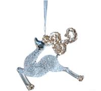 Shimmering Glitter Acrylic Hanging Ornaments For Christmas Tree And Holiday Decor Snowflake Bell Pendant Transparent Assorted Designs(F)