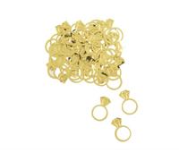 Shimmering Gold Diamond Ring Foil Confetti (141g) - Premium Sparkling Party Decor - Perfect for Bridal Showers, Engagements, & Celebrations - 1 Pack