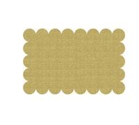 Shimmering Gold Glitter Scalloped Plastic Placemats - Elegant & Unique Design - Perfect for Parties & Events, Stylish - 8ct