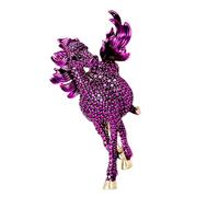 Shimmering Horse Chest Pin Secure Fastening Animal Shaped Brooch Lightweight Design Versatile Styles Enhancer Shimmering Horse Alloy Brooch