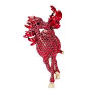 Shimmering Horse Chest Pin Secure Fastening Animal Shaped Brooch Lightweight Design Versatile Styles Enhancer Shimmering Horse Alloy Brooch