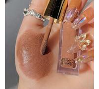 Shimmering Liquid Cream Eyeshadow In Warm Brown - Long-Lasting Waterproof Velvet Eye Makeup For Defined Glamour Looks, Metallic Finish Creamy Formula, Buildable Blendable