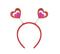 Shimmering Love Heart Hairhoop Glitters Hairband For Adult Teens Party Gathering Headwear Valentines Festival Accessory