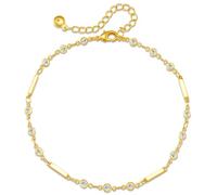 Shimmering minimalist bracelet for women, an elegant and sophisticated wrist accessory. This copper-plated bracelet features an adjustable size of 17.6 cm, making it perfect for everyday wear, the off