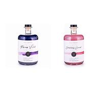 Shimmering Parma Violet Handmade Gin Liqueur 70cl - Premium Craft Gin - 20% ABV & Shimmering Strawberry Coconut Handmade Gin Liqueur 70cl - Premium Craft Pink Gin - 20% ABV