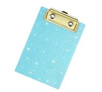 Shimmering Portable Clipboard 6x4Inch with Metal Clamp Retractable Hook Easy Clean Document Clip